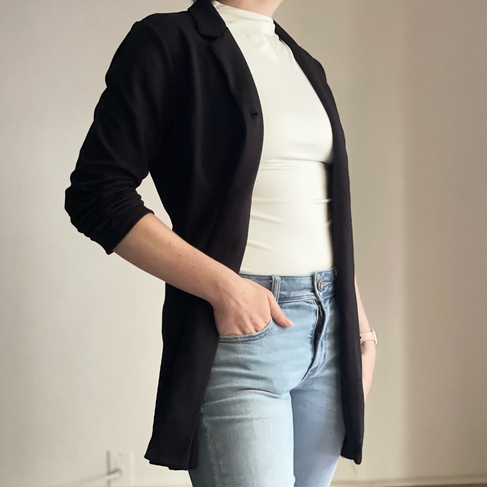Knit Blazer Style Jacket